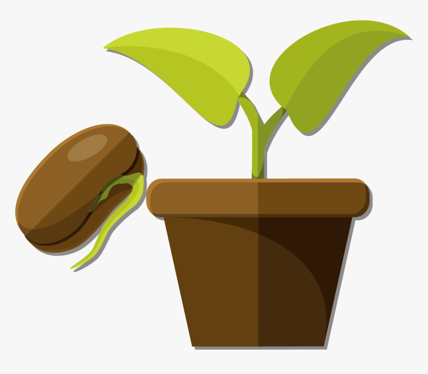 Flower Pot Leaves Clipart, HD Png Download