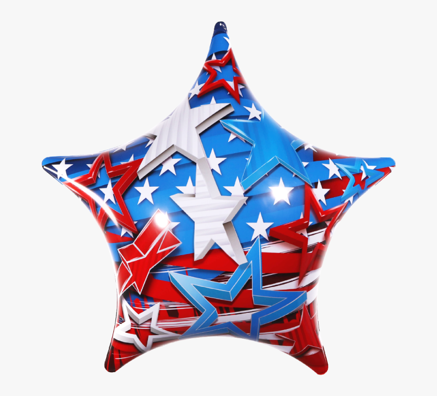 Patriotic Stars Png -permashape Patriotic Usa Star - Balloon, Transparent Png
