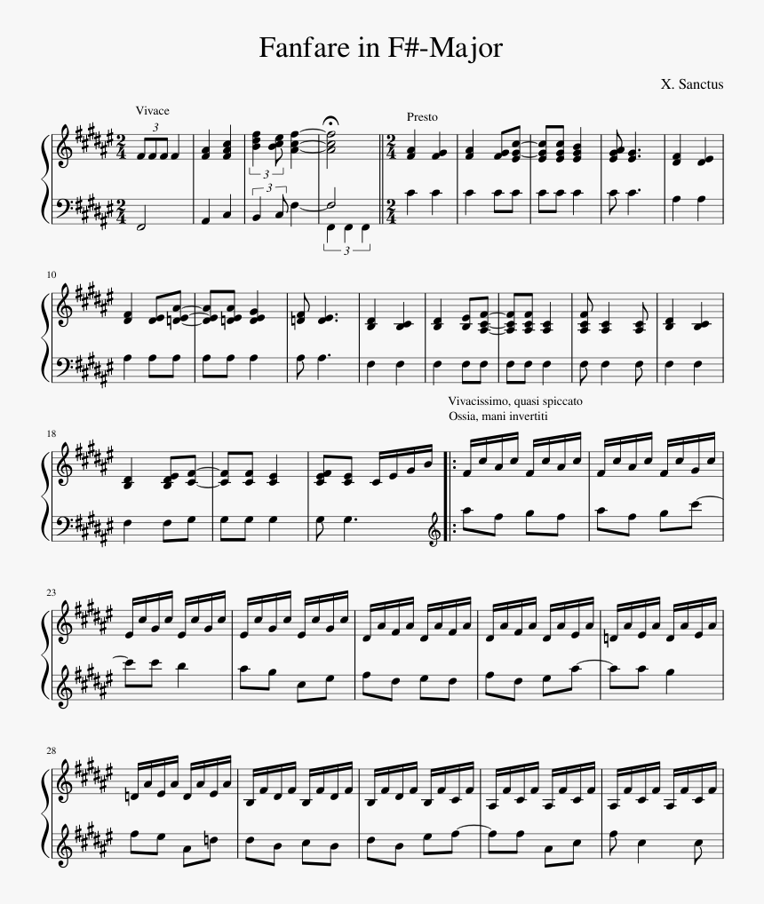 La Campanella Sheet Music, HD Png Download