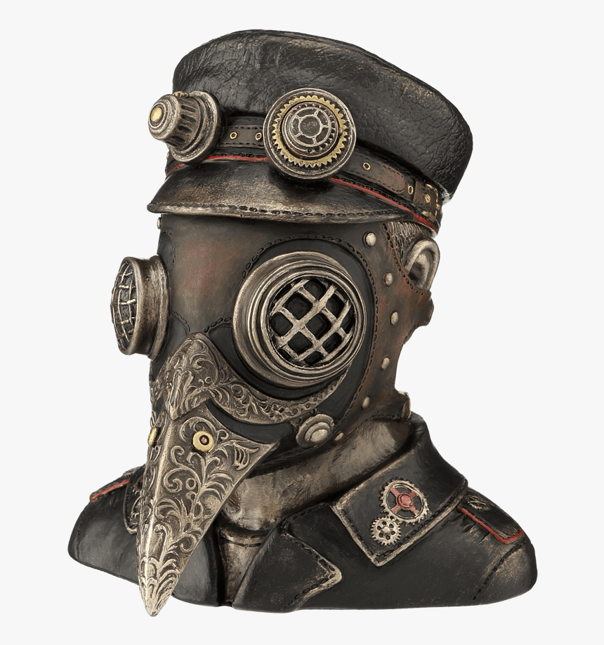 Steampunk Plague Doctor Bust Trinket Box - Plague Dr Steam Punk, HD Png Download