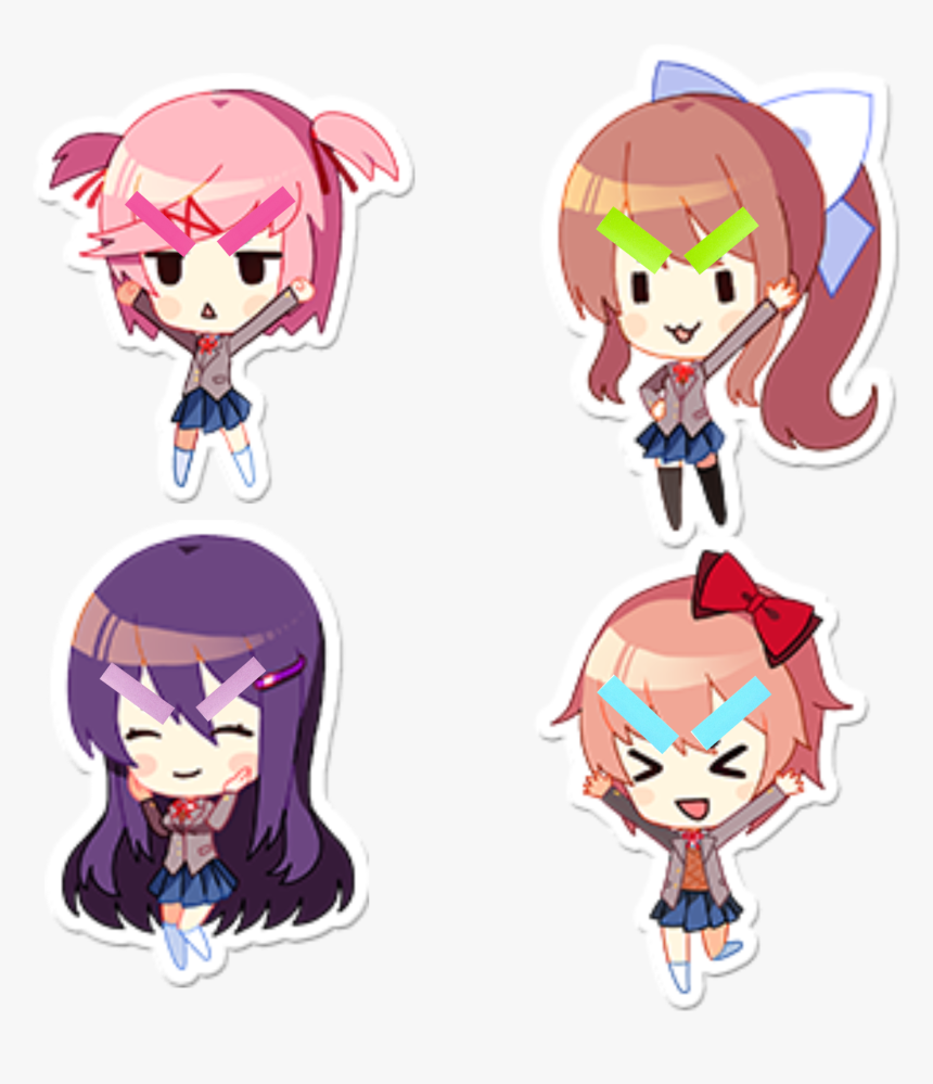 Doki Doki Literature Club Chibis, HD Png Download