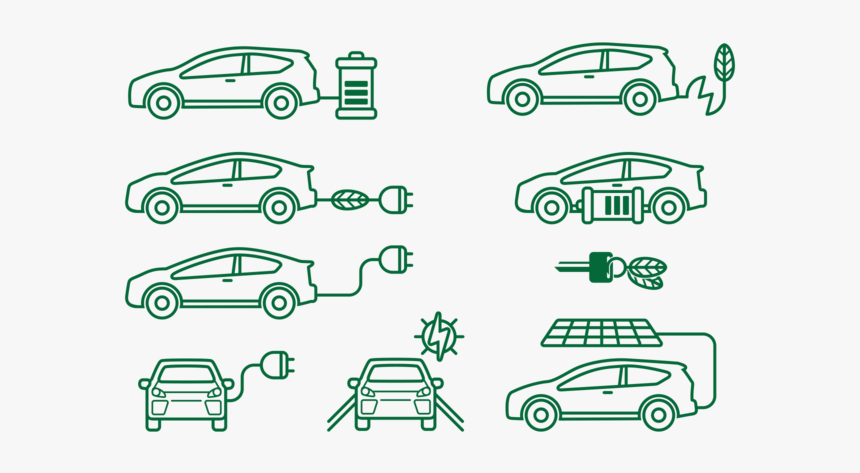Prius Icons Vector Electric - Electric Car Icon Free, HD Png Download
