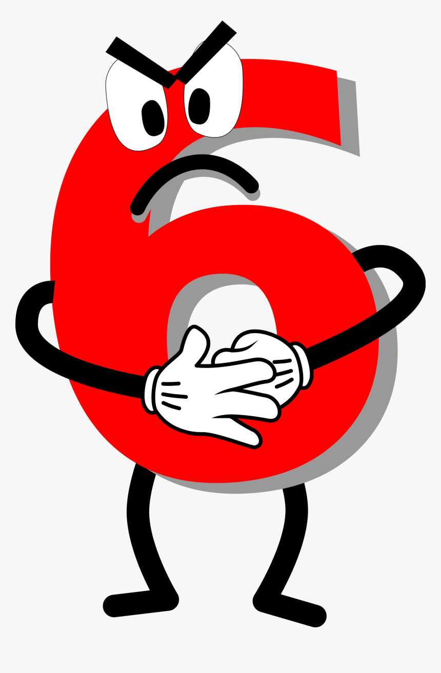 Angry Red 6 Clip Arts - Six Afraid Of Seven Answer, HD Png Download