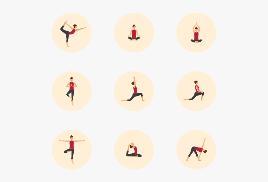 Yoga Poses - Free Icons Yoga Poses, HD Png Download