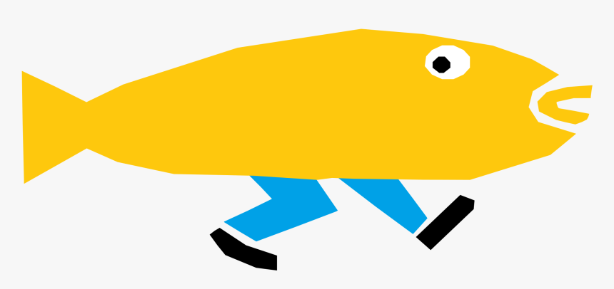 Fish Feet Refixed Clip Arts - Cartoon Fish With Feet, HD Png Download