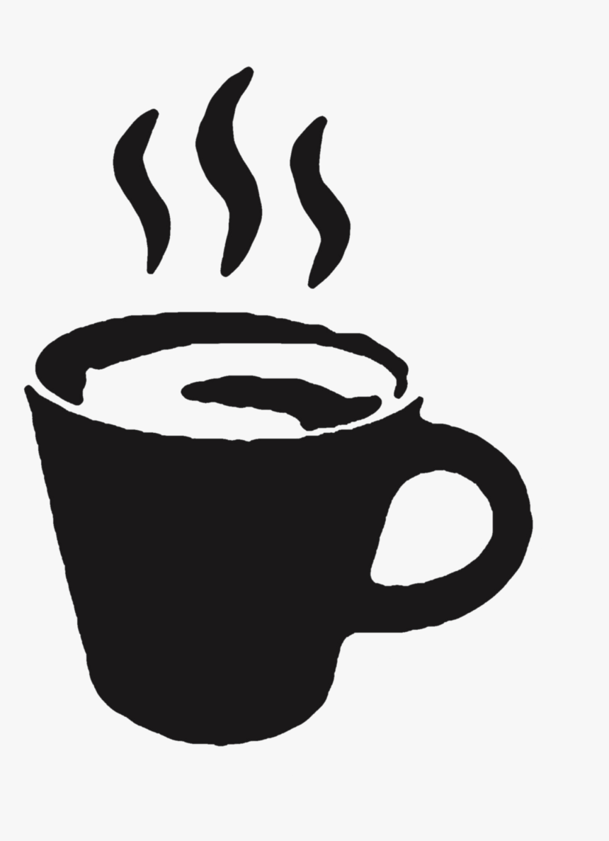 Coffee Cup Mug Cappuccino Clip Art - Coffee Tumblr Black And White, HD Png Download