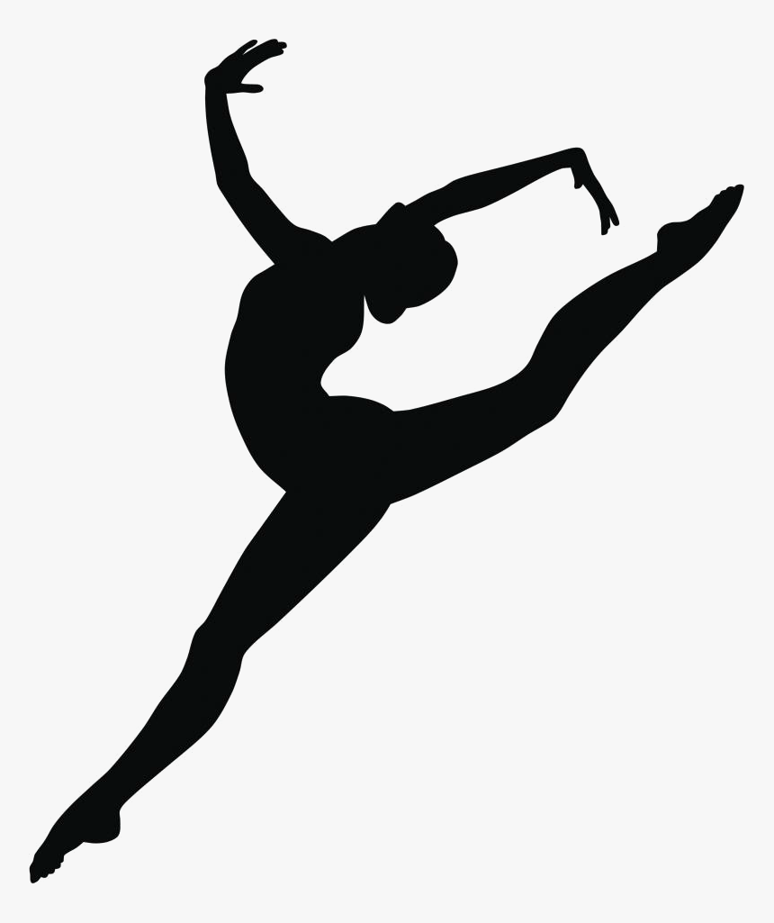 Gymnastics Clipart Poses Gymnastics Black And White, HD Png Download