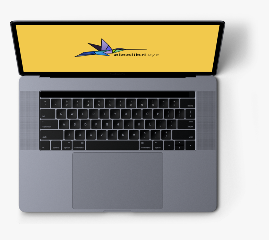 A Macbook Computer With El Colibri Studio Logo - Macbook Pro 15 Touch Bar 2016, HD Png Download