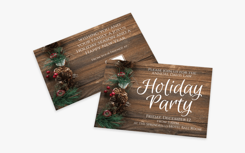 Holiday Party Invitation Card Template Preview - Christmas Card, HD Png Download