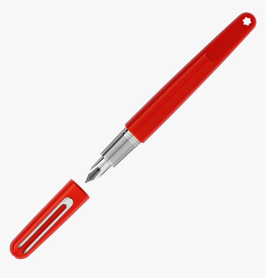 Montblanc M Red Pluma Estilografica - Montblanc M Red, HD Png Download