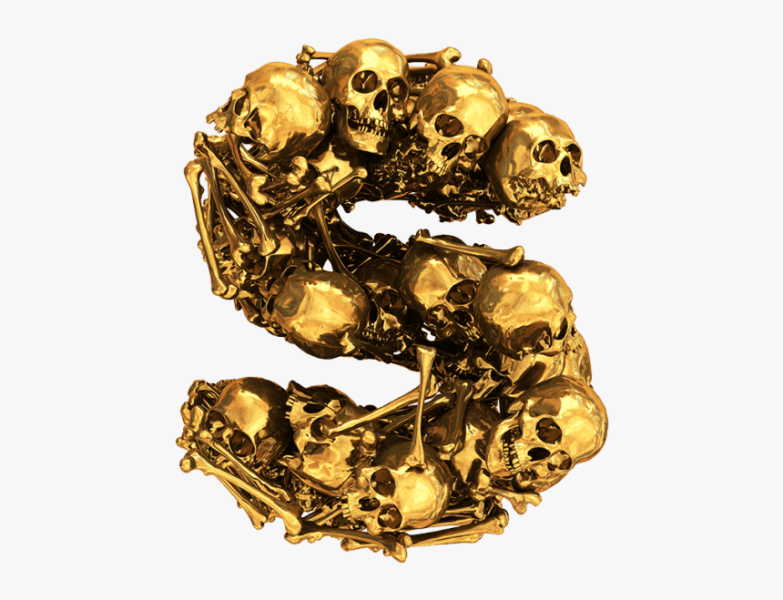 Gold Skull Png - Skull, Transparent Png