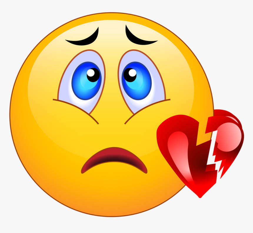 Sad Broken Heart Emoji, HD Png Download