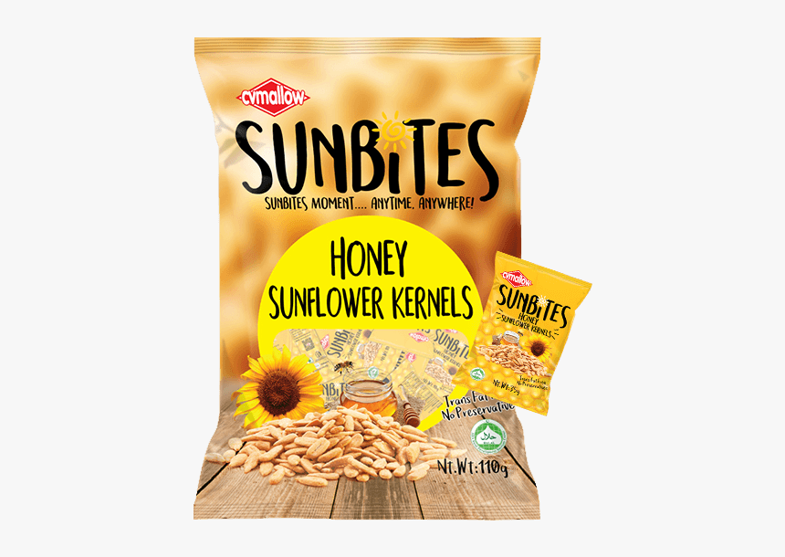 Sunbites Honey Sunflower Kernels - Whole Grain, HD Png Download