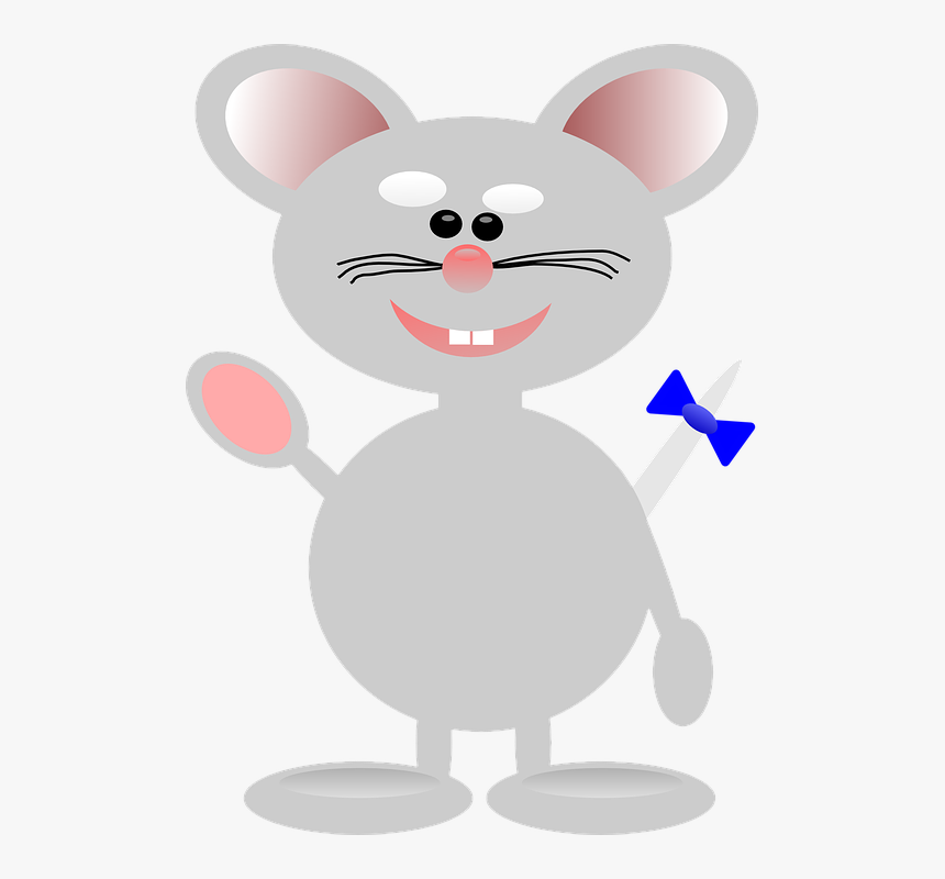 Mouse, Cartoon, Cute, Isolated, Character, Happy, Funny - Mouse Clip Art, HD Png Download