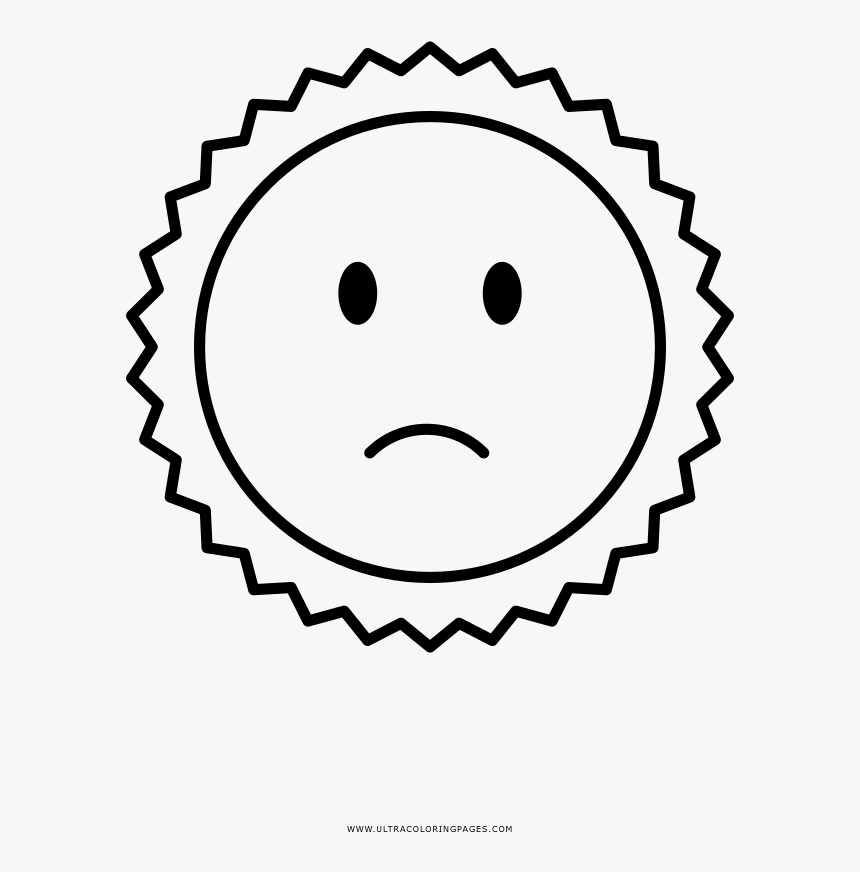 Sun Coloring Page - Circle With Scallop Border, HD Png Download