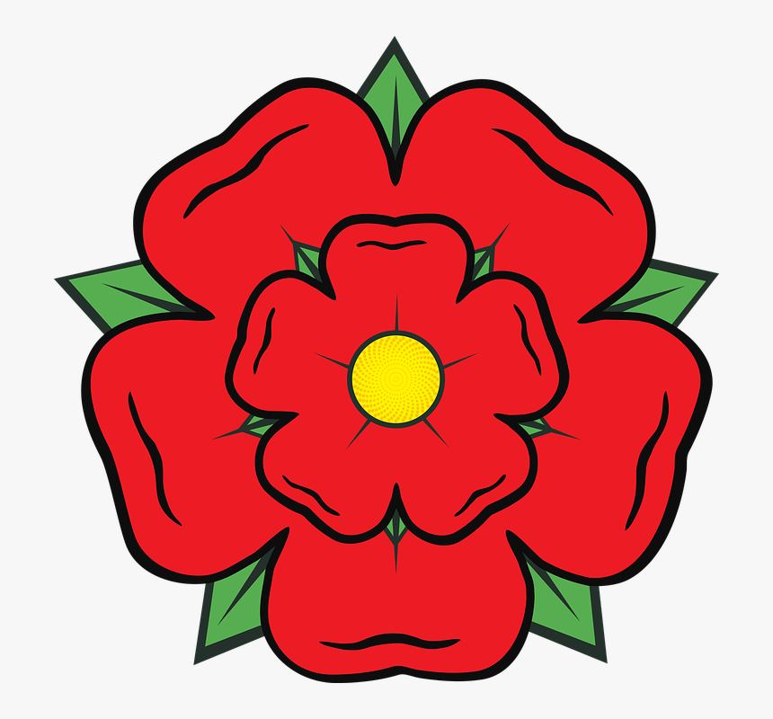 Lancashire Rose, County, England, Heraldic, Heraldry - Red Rose Of Lancashire, HD Png Download