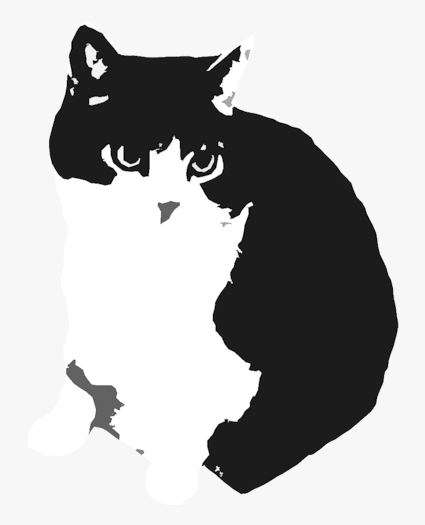 Stencil Graffiti Drawing Cat Silhouette - Stencil Graffiti Cat, HD Png Download