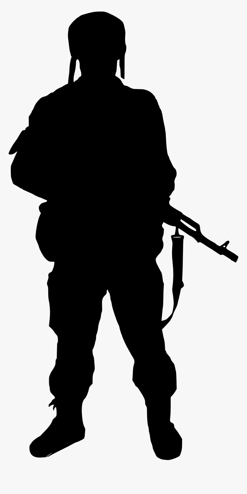 Transparent Background Soldier Silhouette Png, Png Download