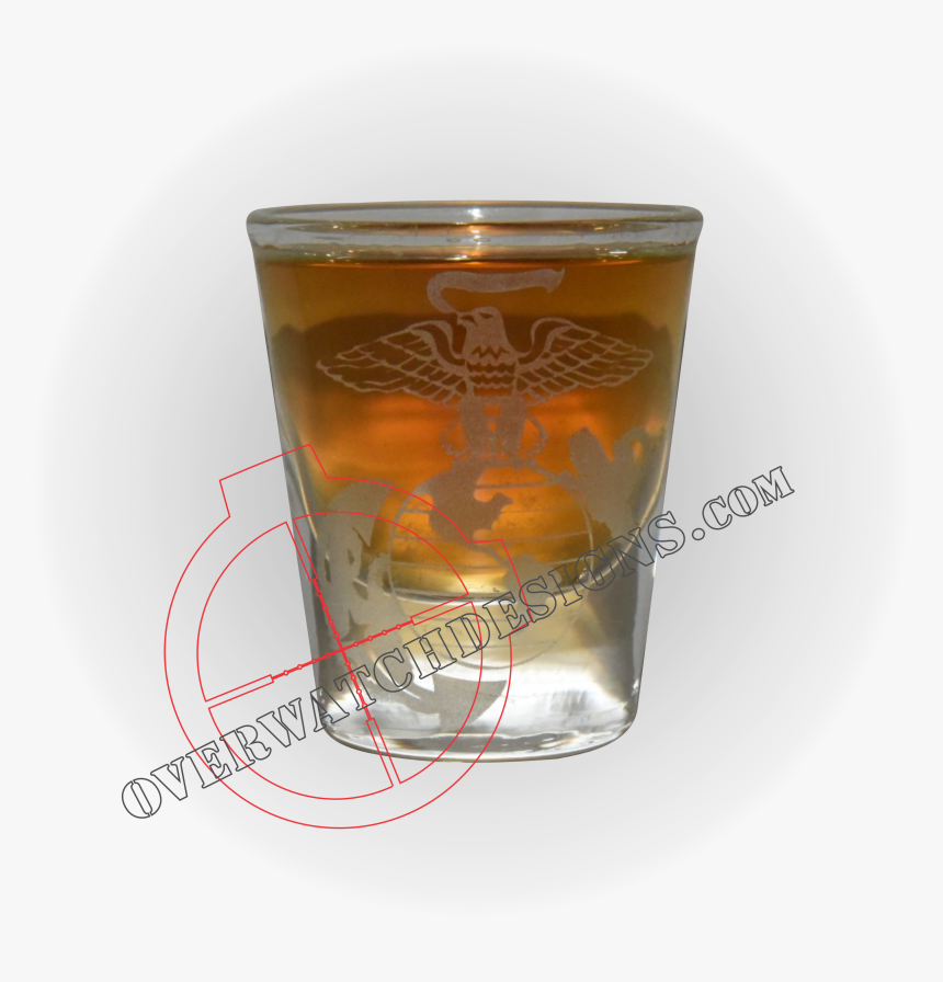 Eagle Globe And Anchor Whiskey Glass - Ice Beer, HD Png Download