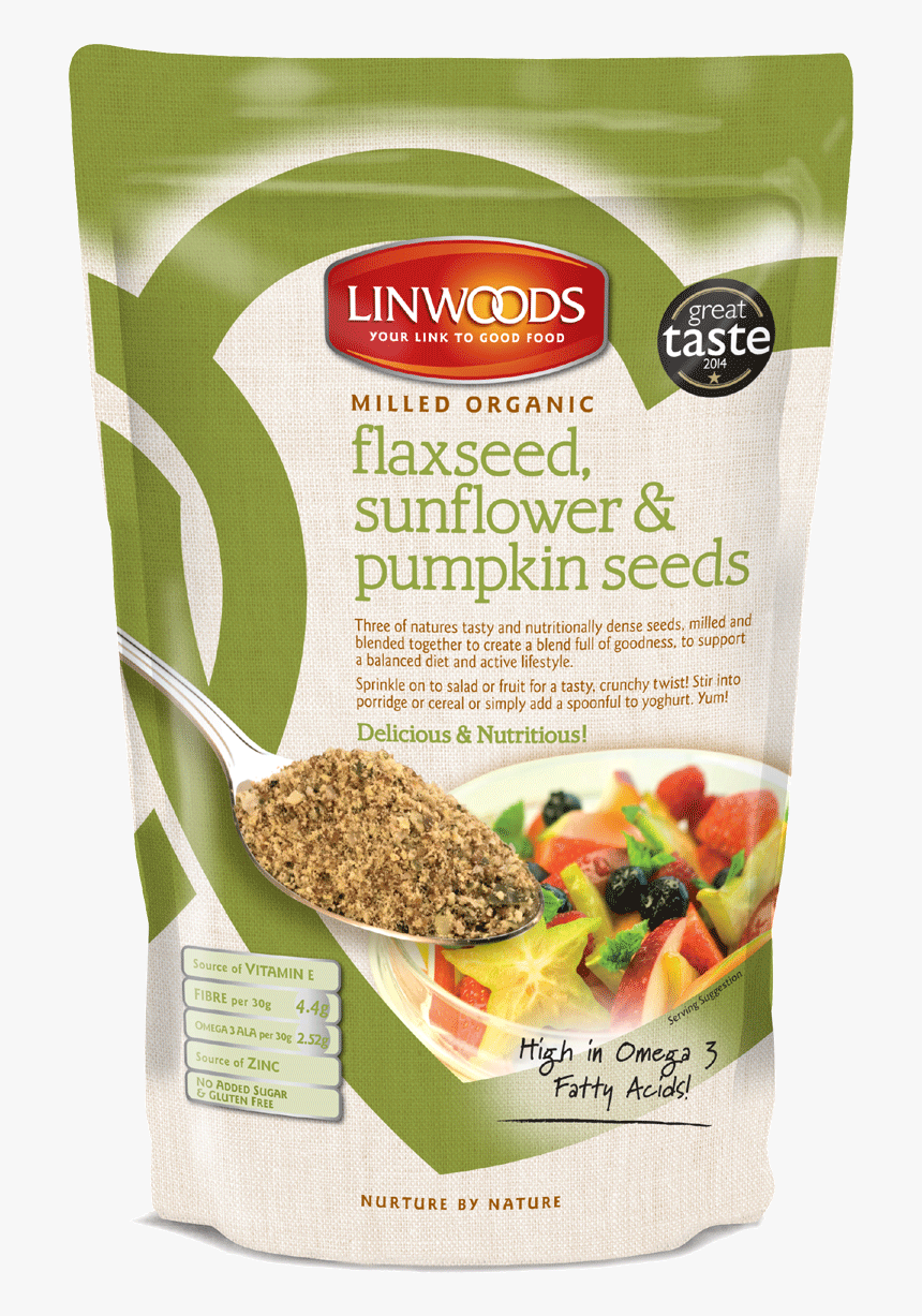 Milled Organic Flaxseed Sunflower & Pumpkin Seeds - Flax Seeds And Pumpkin Seeds, HD Png Download