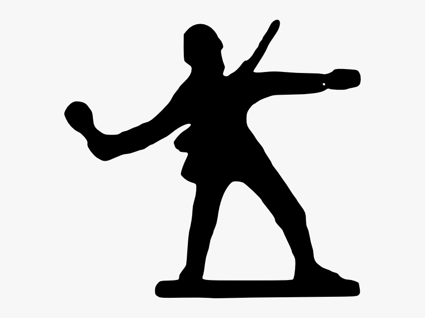 Wwii Soldier Silhouette Clipart - Soldier Throwing Grenade Silhouette, HD Png Download