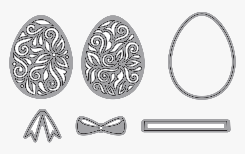 Elegant Easter Eggs Small - Elizabeth Craft Elegant Easter Egg Large, HD Png Download
