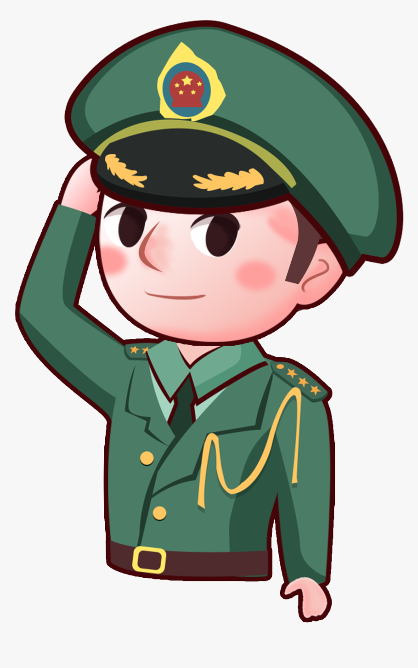 Cartoon Version Saluting Army Soldier - Cartoon Images Of Soldier, HD Png Download