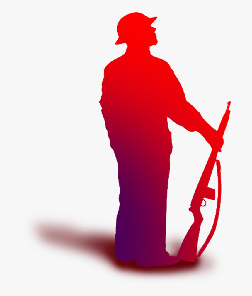 Outline Of Army Man - Soldier Silhouette, HD Png Download