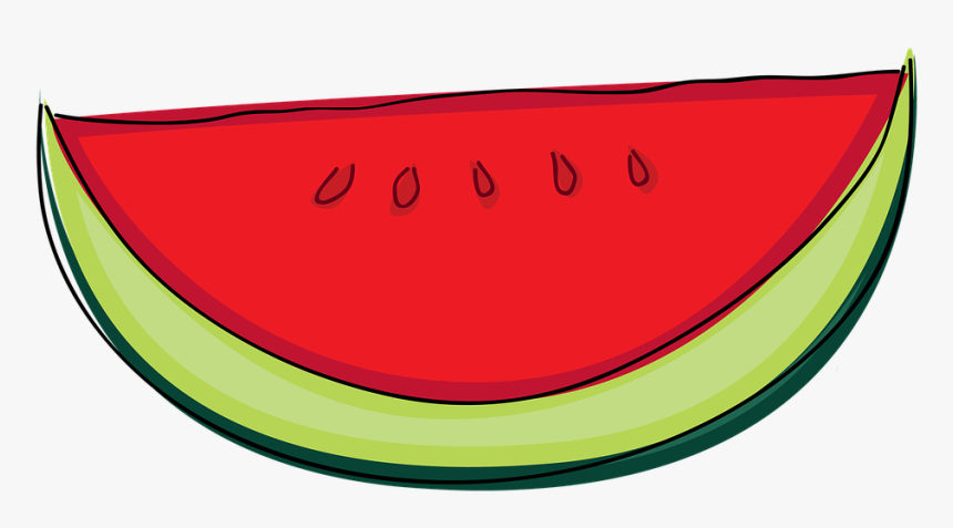 Watermelon, Plant, Fruit, Fresh, Cartoon, Hand, Drawn - Cut Melon Cartoon Png, Transparent Png