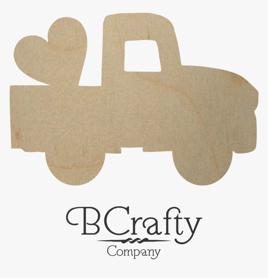 Wooden Pickup W Heart Cutout - Vintage Car, HD Png Download