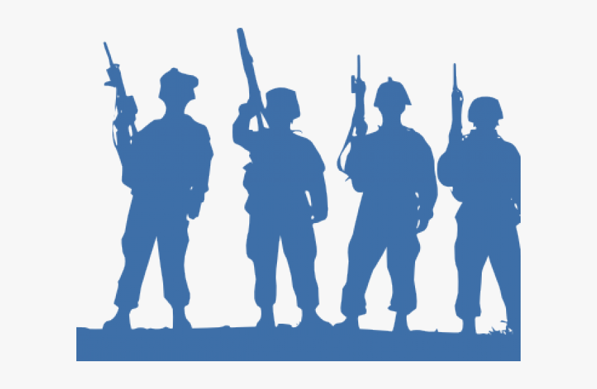 Soldier Silhouette Cliparts - Transparent Background Military Png, Png Download