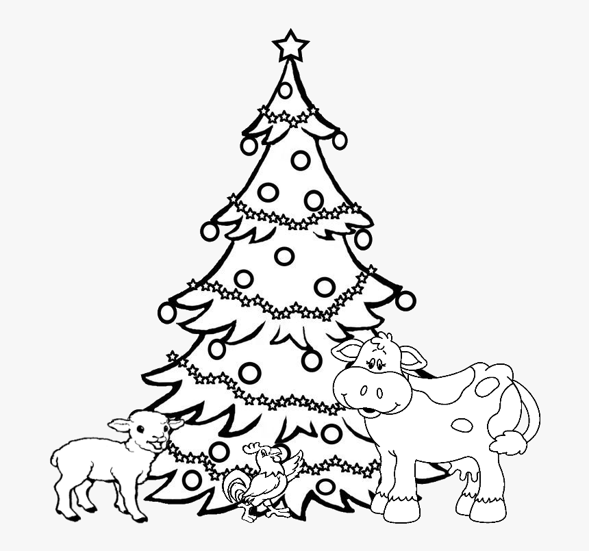 Transparent Christmas Treepng - Christmas Picture Clipart Black And White, Png Download