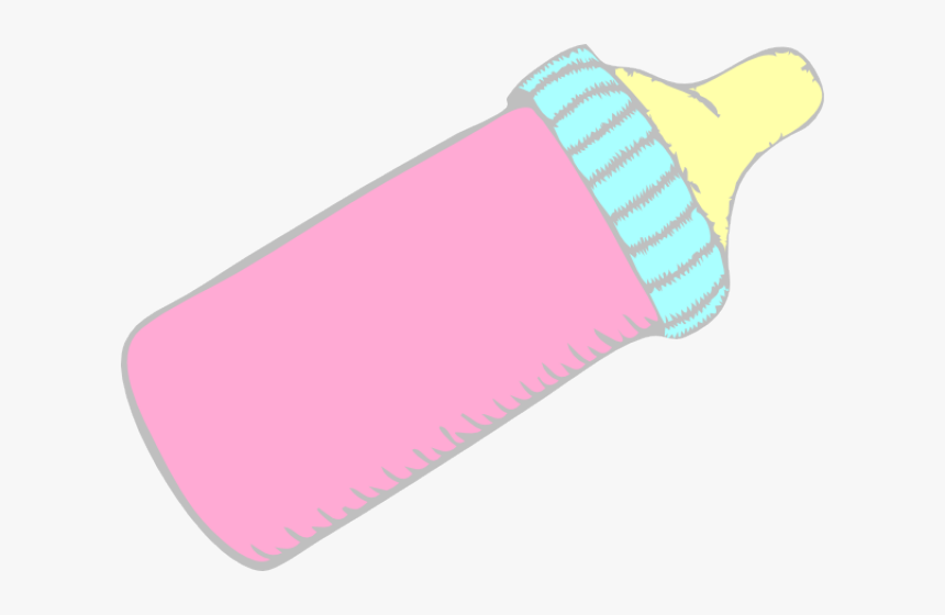 Bottle Clipart Baby Girl - Cartoon Pink Baby Bottles, HD Png Download