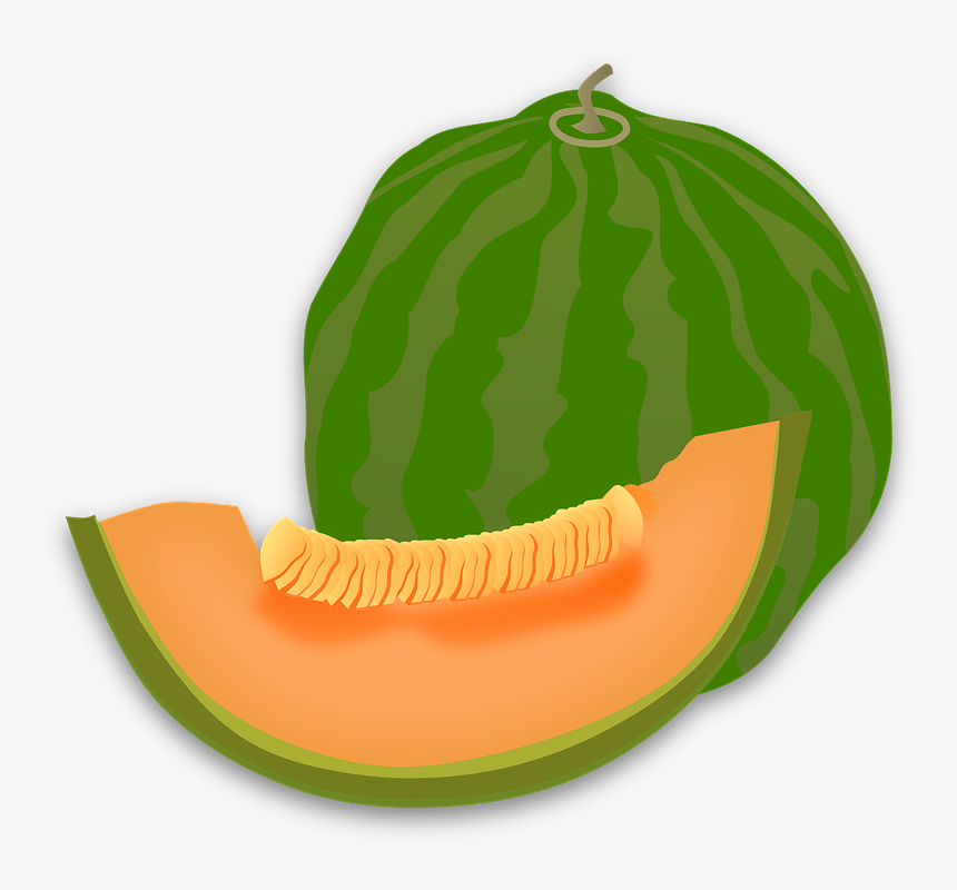 Watermelon, Ripe, Slice, Whole, Fruit, Food, Juicy - Png Clipart Melon, Transparent Png