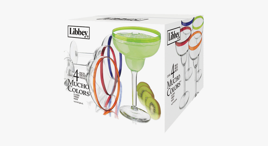 Libbey Mucho Colors Margarita Glass - Martini Glass, HD Png Download