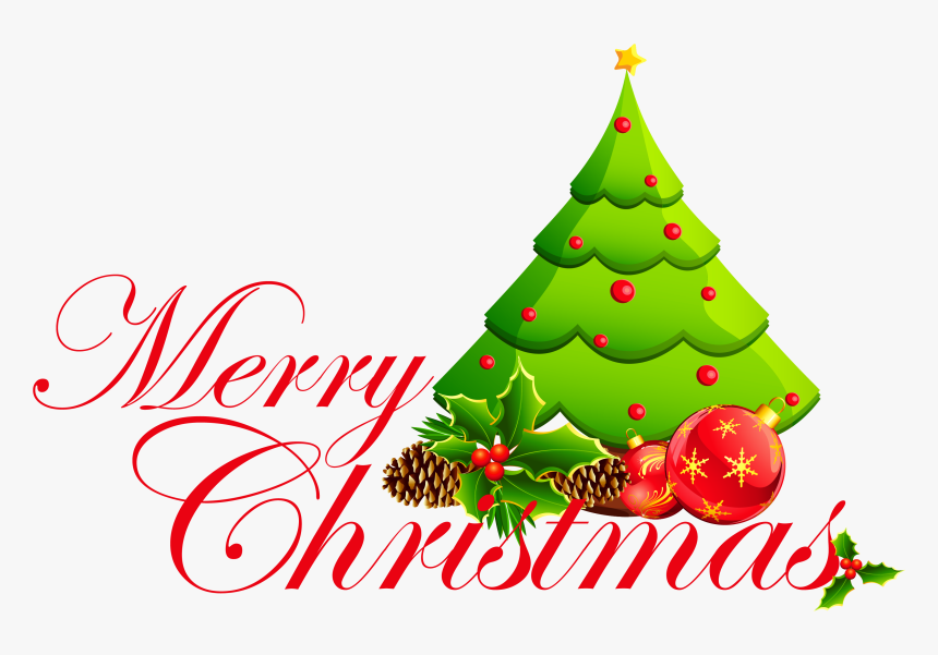 Transparent Merry Christmas Tree - Merry Christmas Christmas Tree, HD Png Download