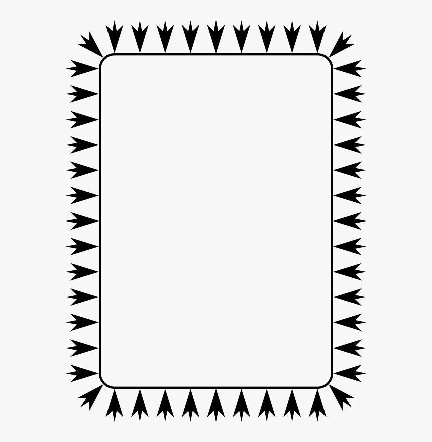 Black And White Border Zig Zag, HD Png Download