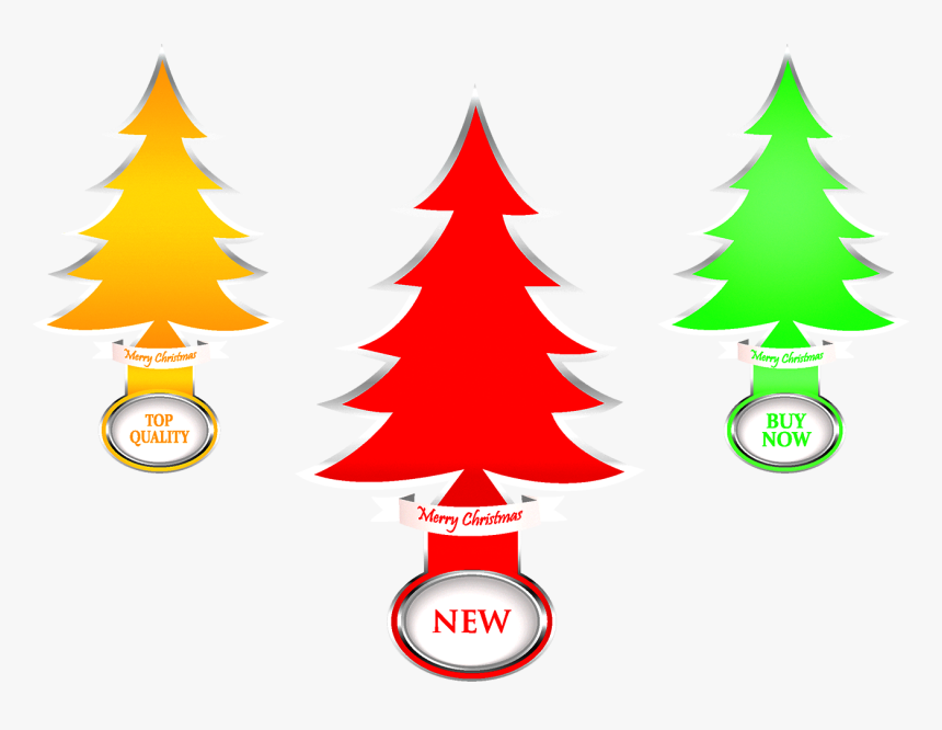 Christmas Tree Silhouette Illustration - Christmas Tree, HD Png Download