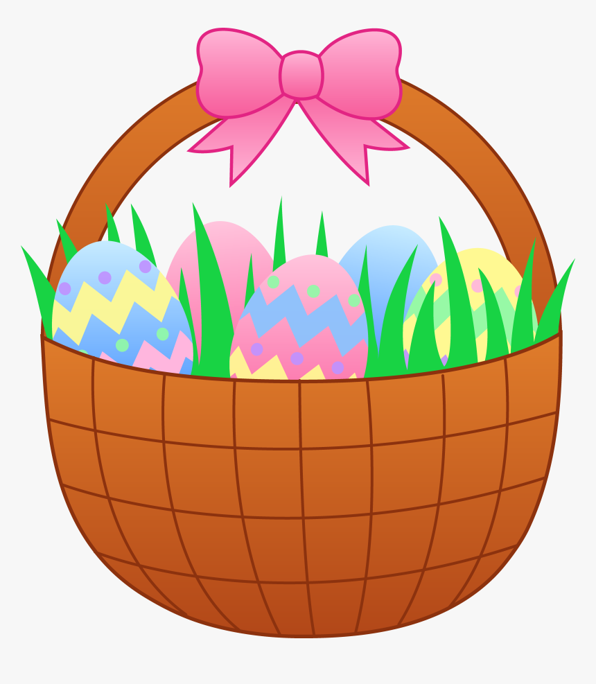 Elegant Easter Eggs In Grass Clipart - Easter Basket Clipart Transparent, HD Png Download