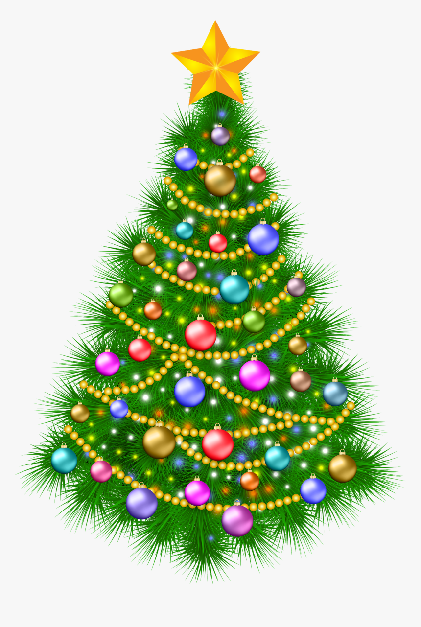 Christmas Tree Png Clipart - Transparent Background Christmas Tree Png, Png Download