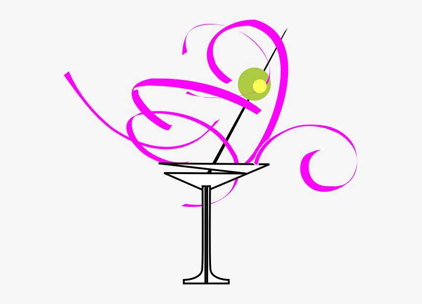 Transparent Martini Glass Clipart - Clip Art Martini Glass, HD Png Download
