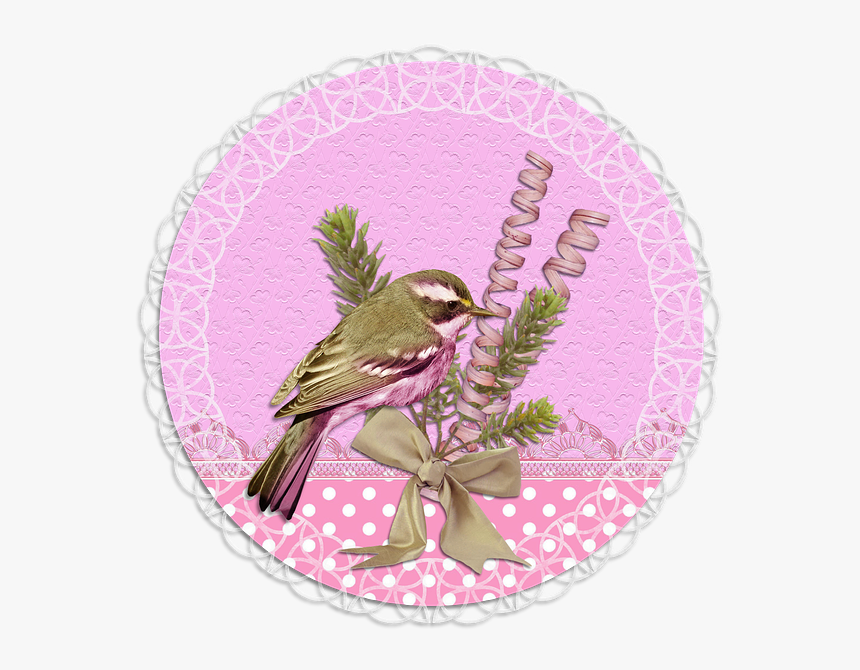 Tag, Label, Pink, Green, Flower, Lace, Bird - Labels Princes Pink Oval Png, Transparent Png