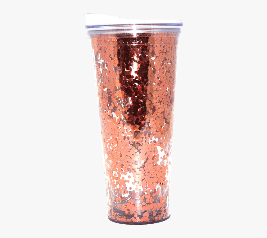 Slant Rose Gold Confetti Tumbler - Vase, HD Png Download