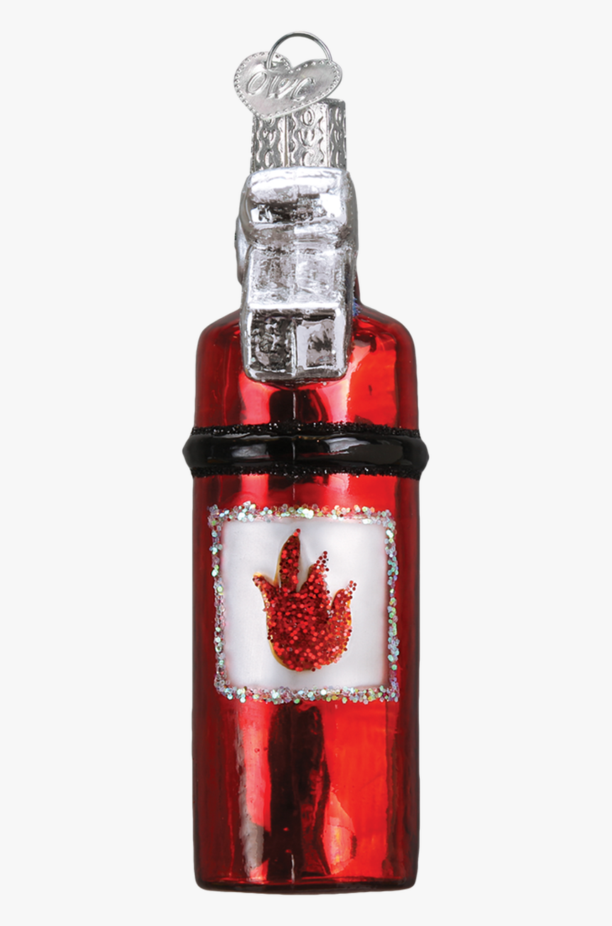 Old World Christmas Fire Extinguisher Glass Ornament - Glass Bottle, HD Png Download