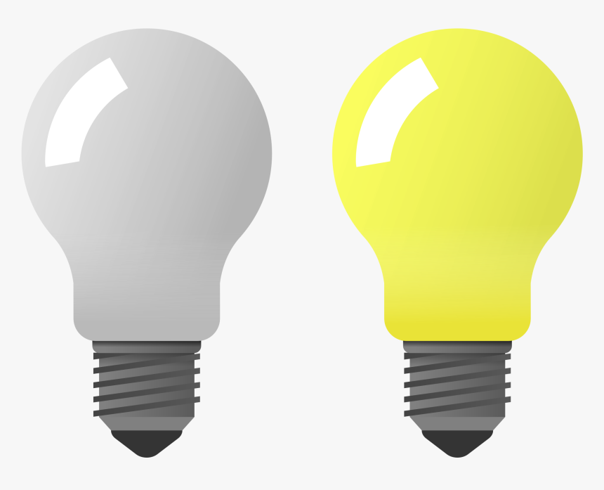 Light Bulb - Light Bulb On And Off Transparent, HD Png Download