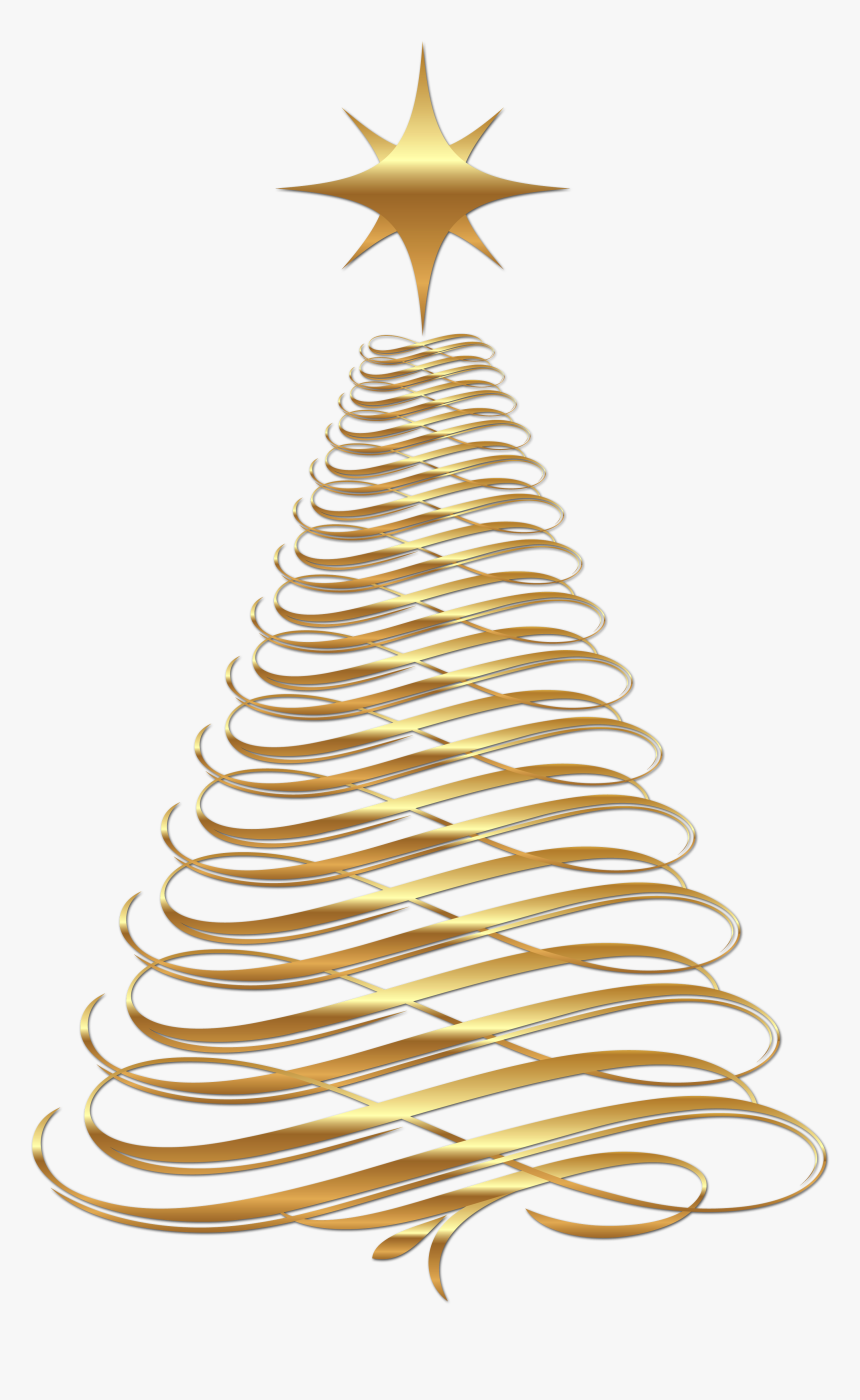 Large Tree Png - Gold Christmas Tree Clip Art, Transparent Png