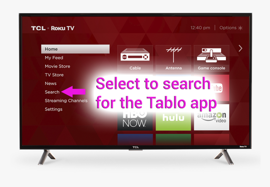 Tablo App Roku Smart Tv - Tv 32 Pulgadas Walmart, HD Png Download