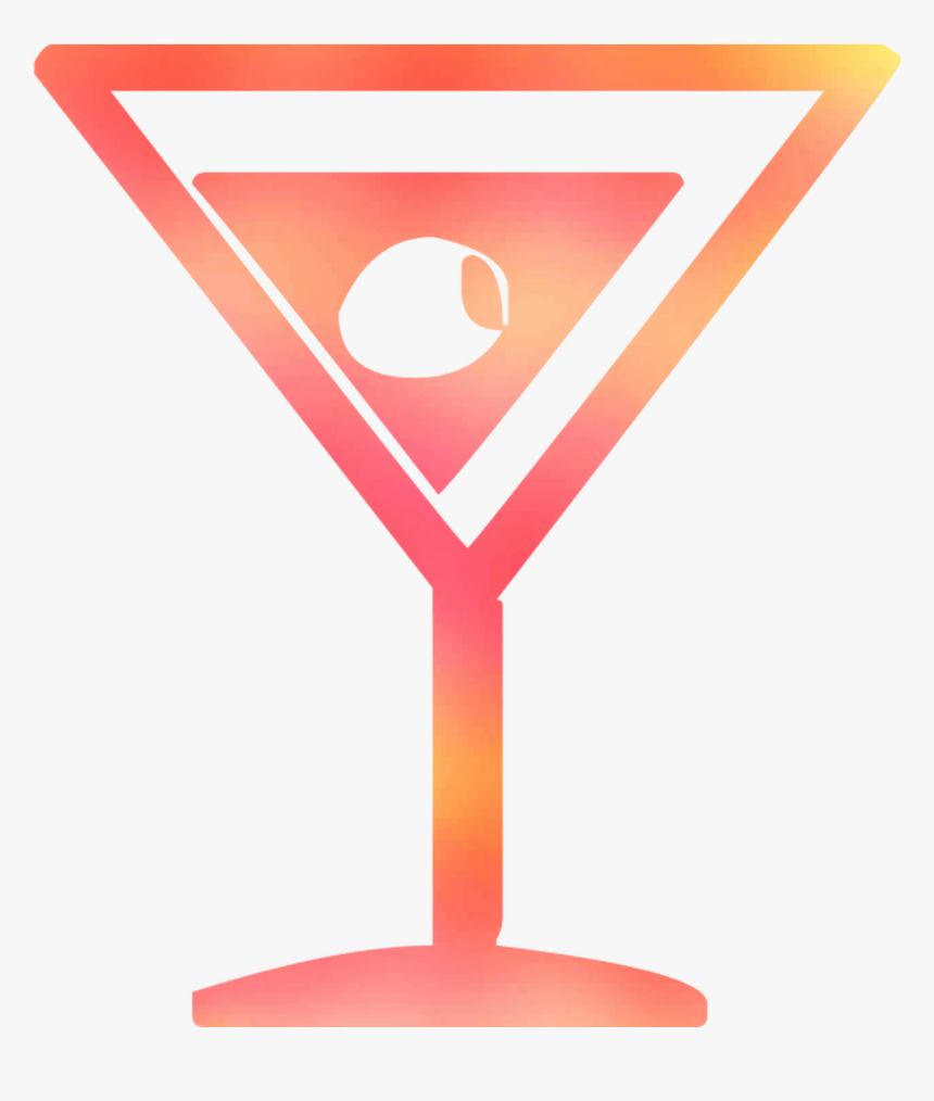 Martini Cocktail Glass Product Design Line Font - Martini Glass, HD Png Download