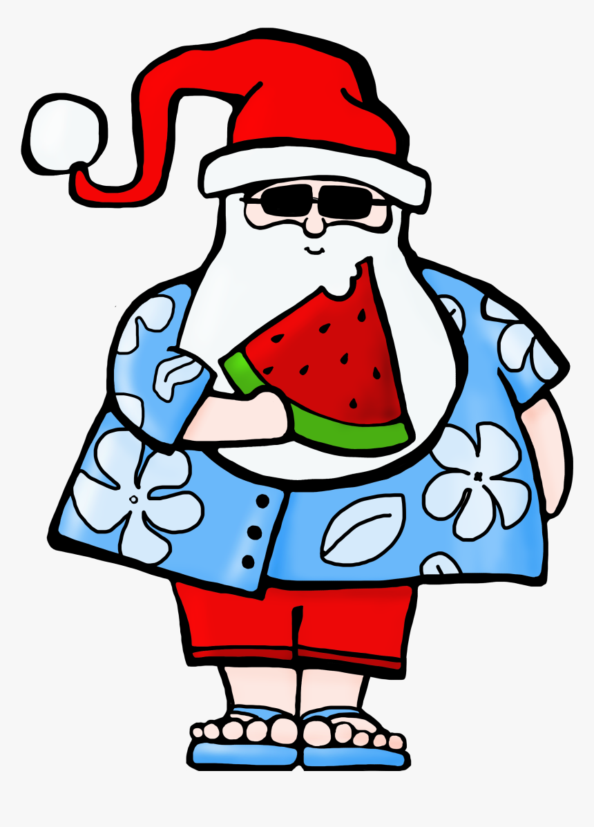 Watermelon Santa Color, HD Png Download