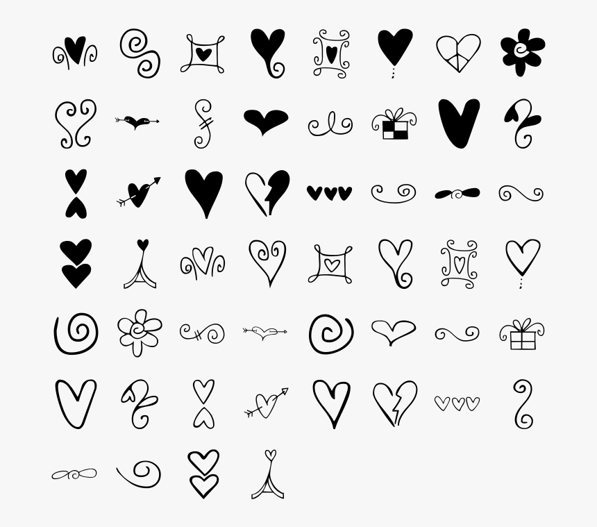 Swirl Clipart Chalkboard - Simple Doodle Swirls, HD Png Download